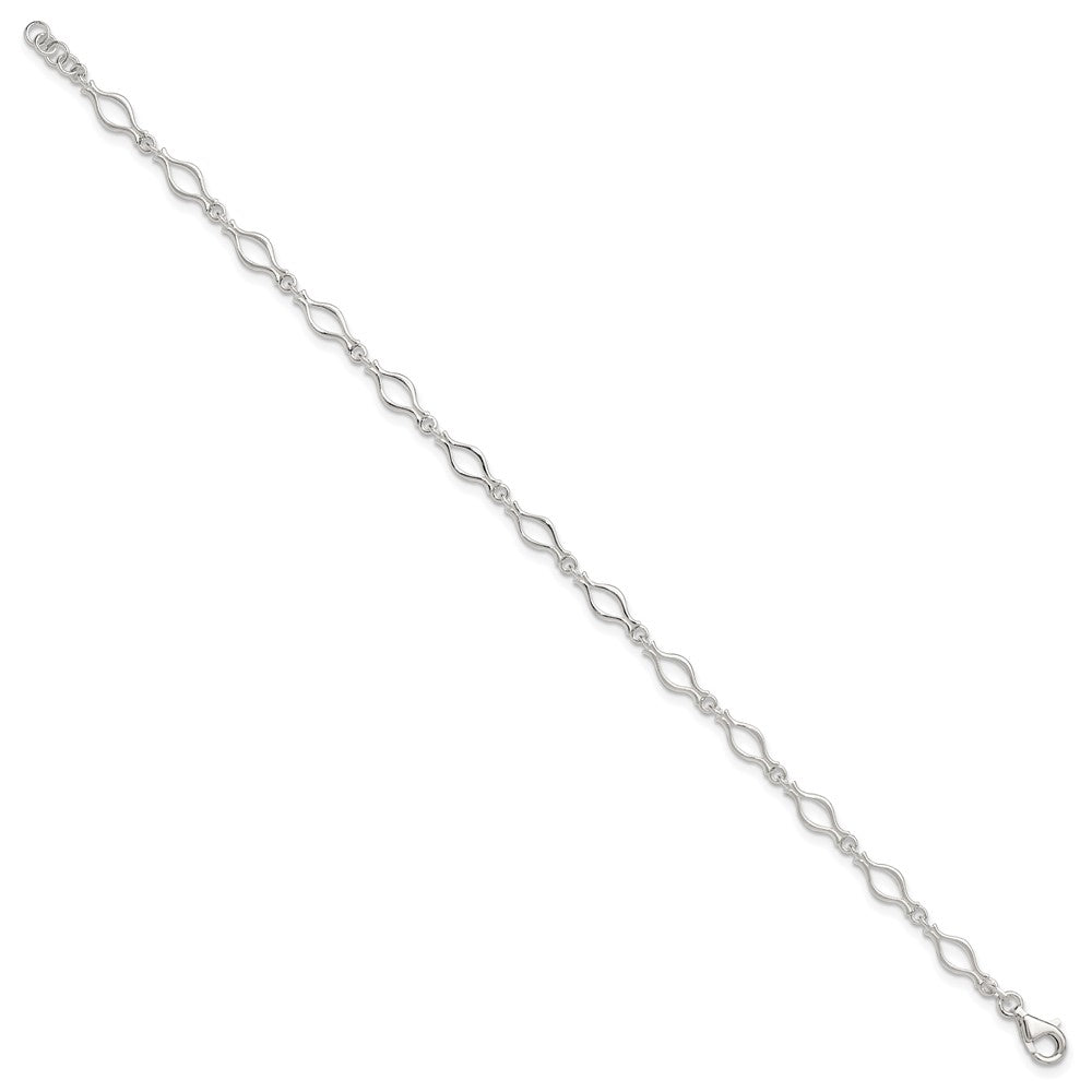 Sterling Silver 5mm Fancy Link Bracelet
