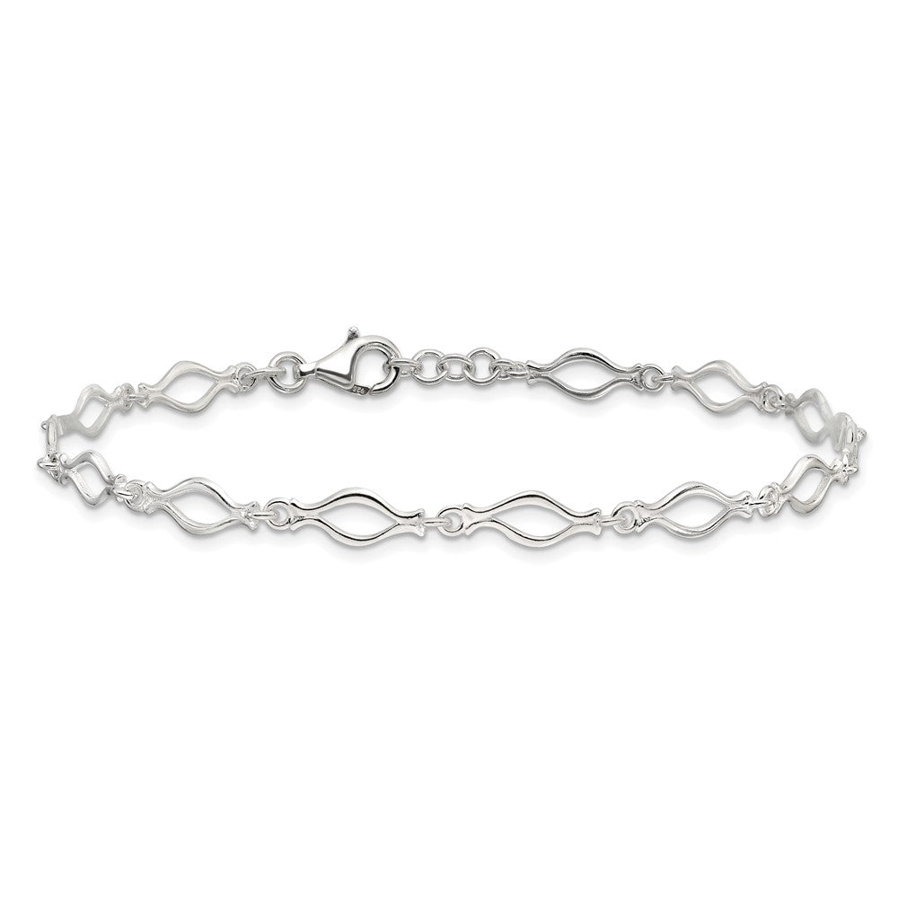 Sterling Silver 5mm Fancy Link Bracelet