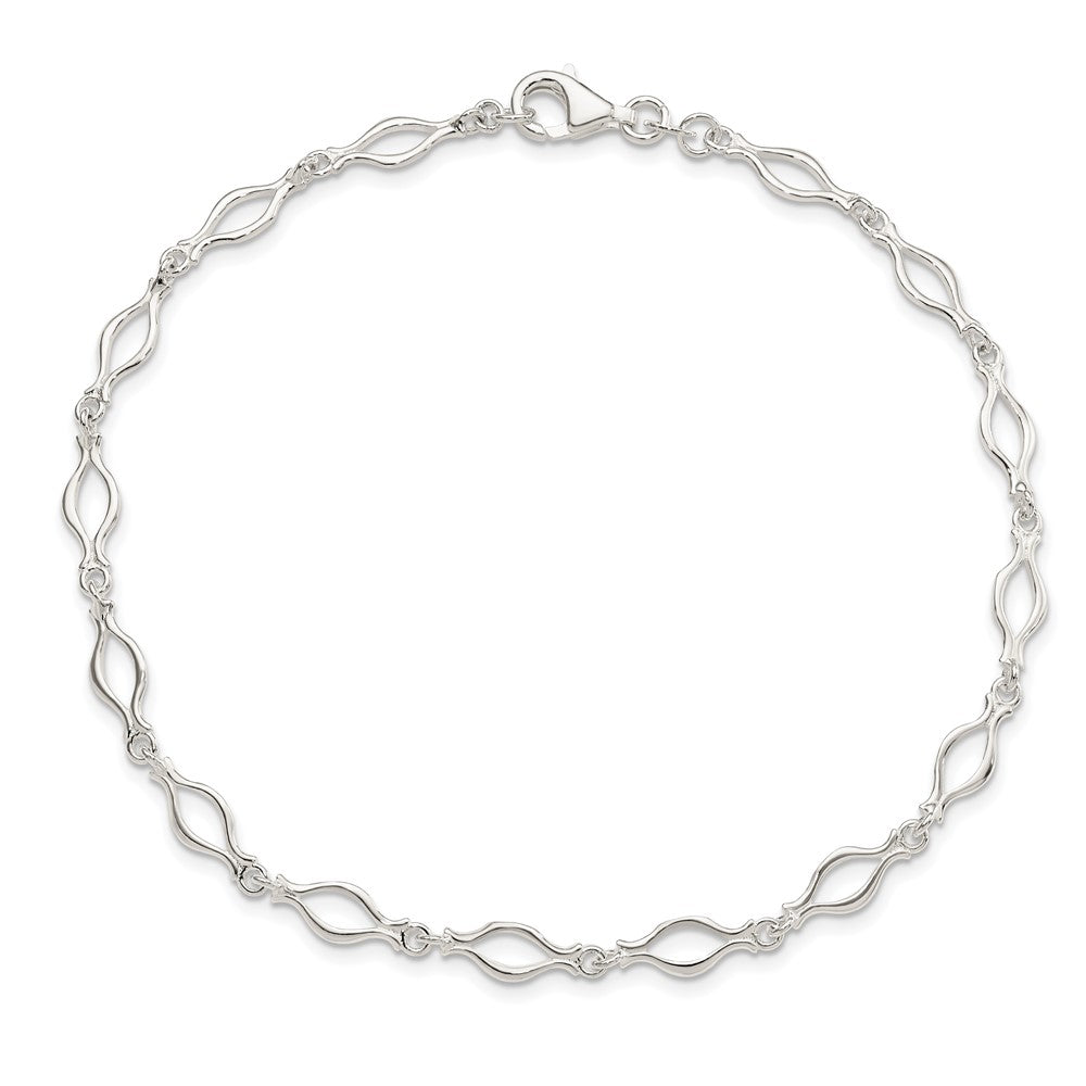Sterling Silver 5mm Fancy Link Bracelet