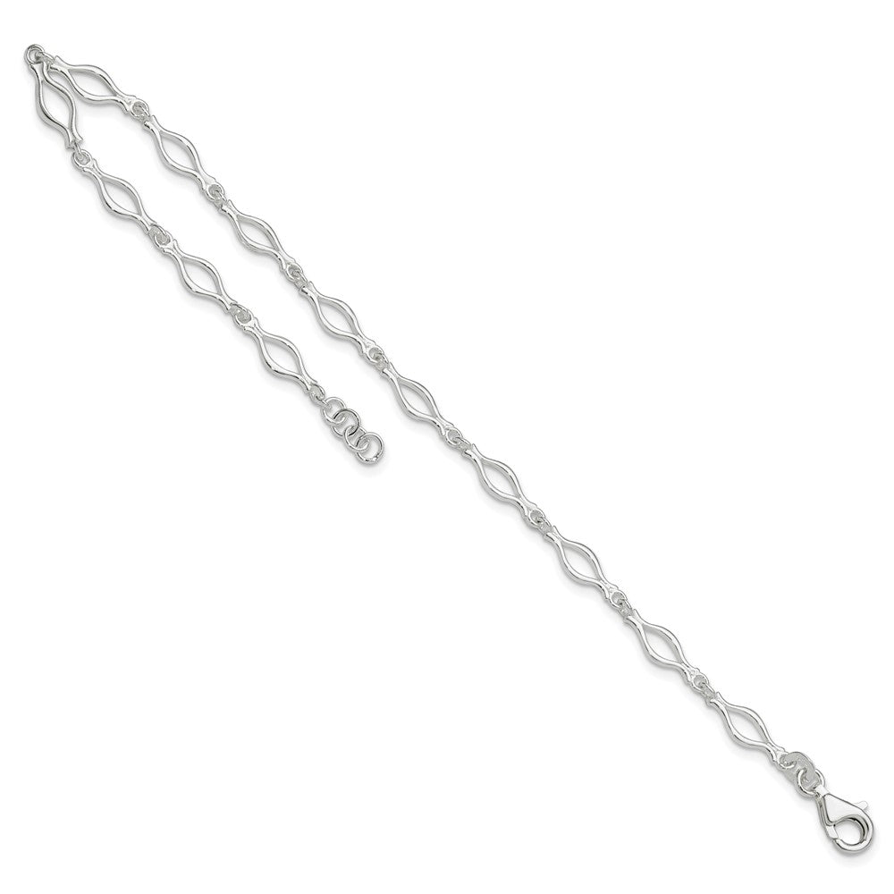 Sterling Silver 5mm Fancy Link Bracelet
