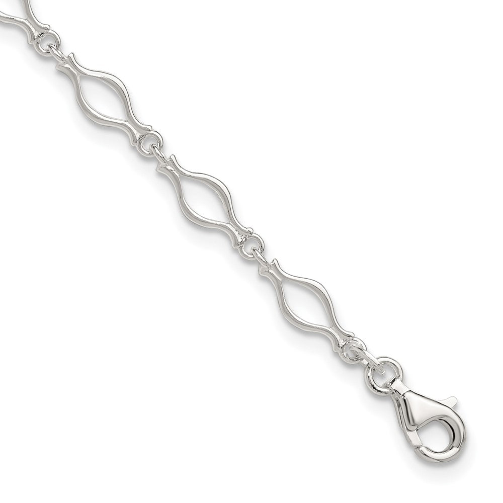 Sterling Silver 5mm Fancy Link Bracelet