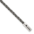 Sterling Silver Antiqued Polished Twisted Franco 3.75mm Bracelet
