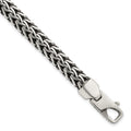Sterling Silver Antiqued Polished 8.25mm 7.75in Bracelet