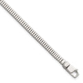 Sterling Silver Polished Fancy 3.5mm Square Link 8 Inch Bracelet