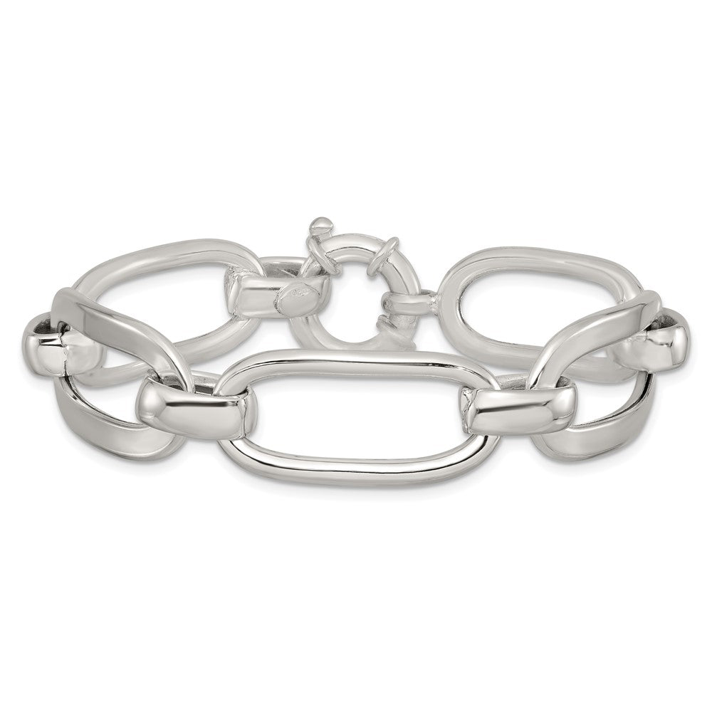 Sterling Silver Polished 7.5in Fancy Link Bracelet