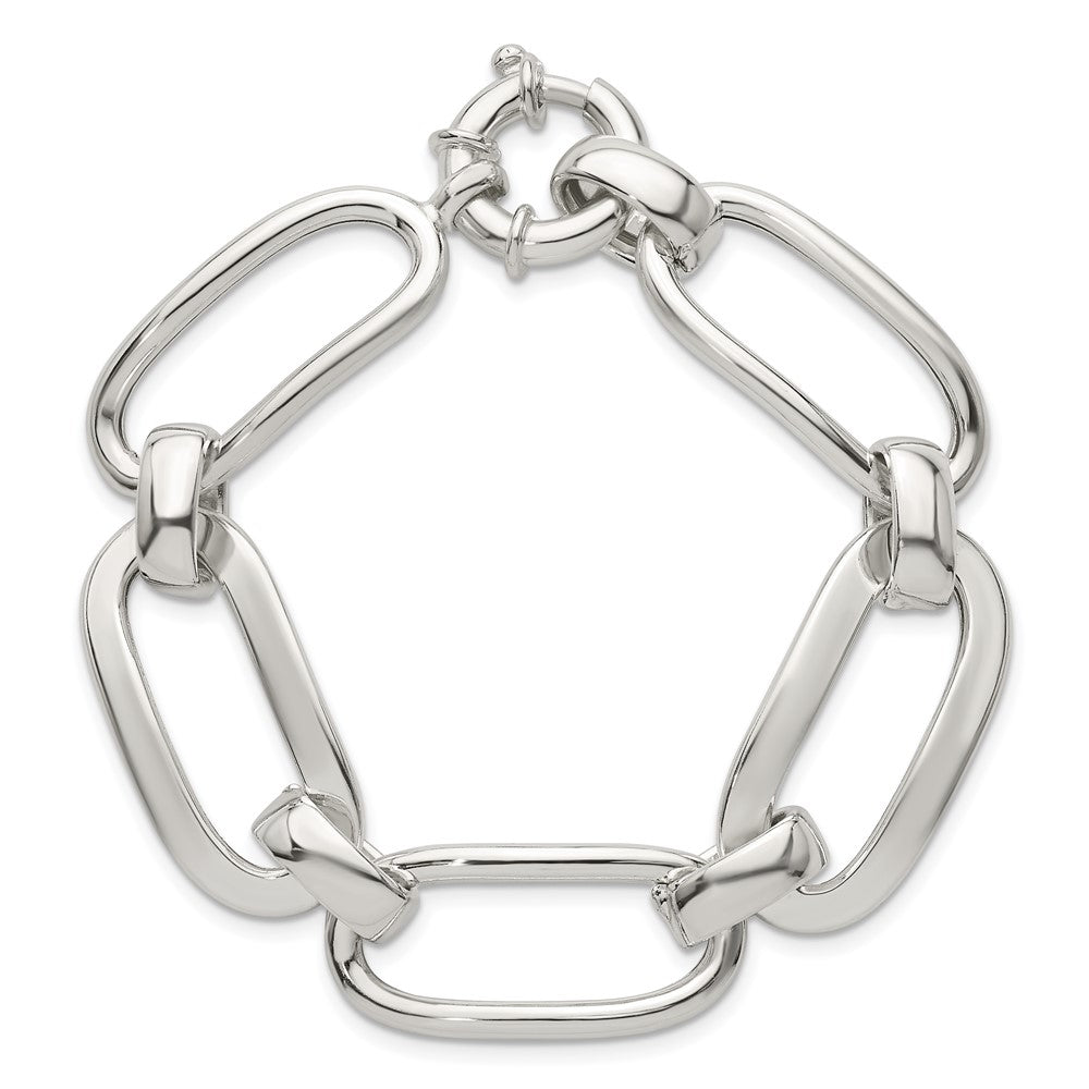 Sterling Silver Polished 7.5in Fancy Link Bracelet