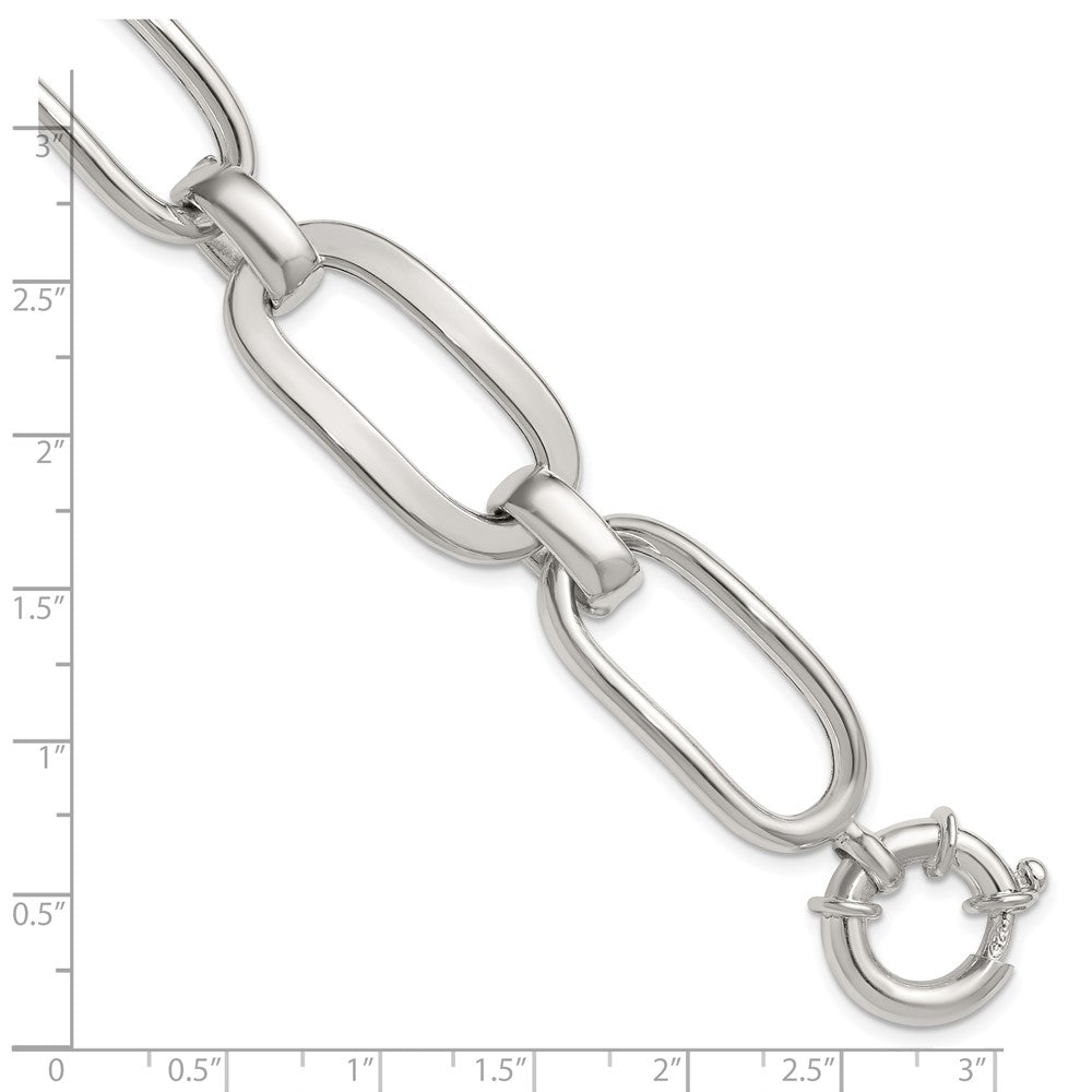 Sterling Silver Polished 7.5in Fancy Link Bracelet