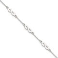 Sterling Silver Polished Infinity w/1in Ext Bracelet