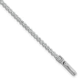 Sterling Silver RH-plated Polished 2.5mm CZ 7.5in Tennis Bracelet