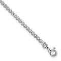 Sterling Silver RH-pltd Polish 2.5mm CZ w/1.25in Ext Tennis Bracelet