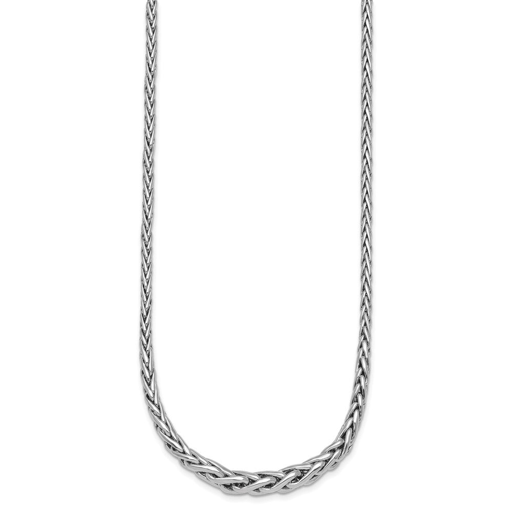 Sterling Silver Rh-plated Fancy Link w/ Ext Bracelet