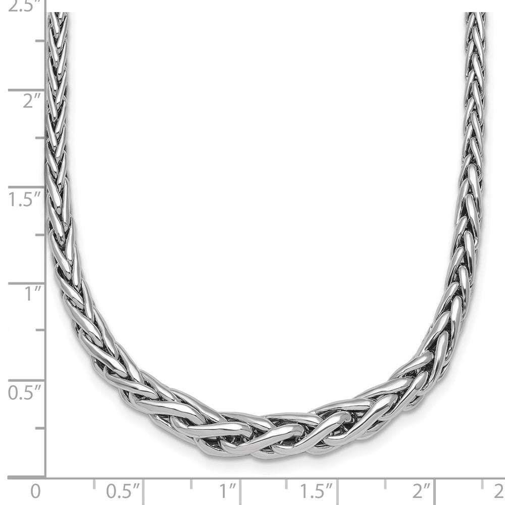 Sterling Silver Rh-plated Fancy Link w/ Ext Bracelet