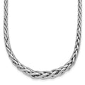 Sterling Silver Rh-plated Fancy Link w/ Ext Bracelet