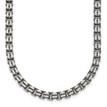 Sterling Silver Antiqued Brushed Fancy Box Link 5mm Bracelet