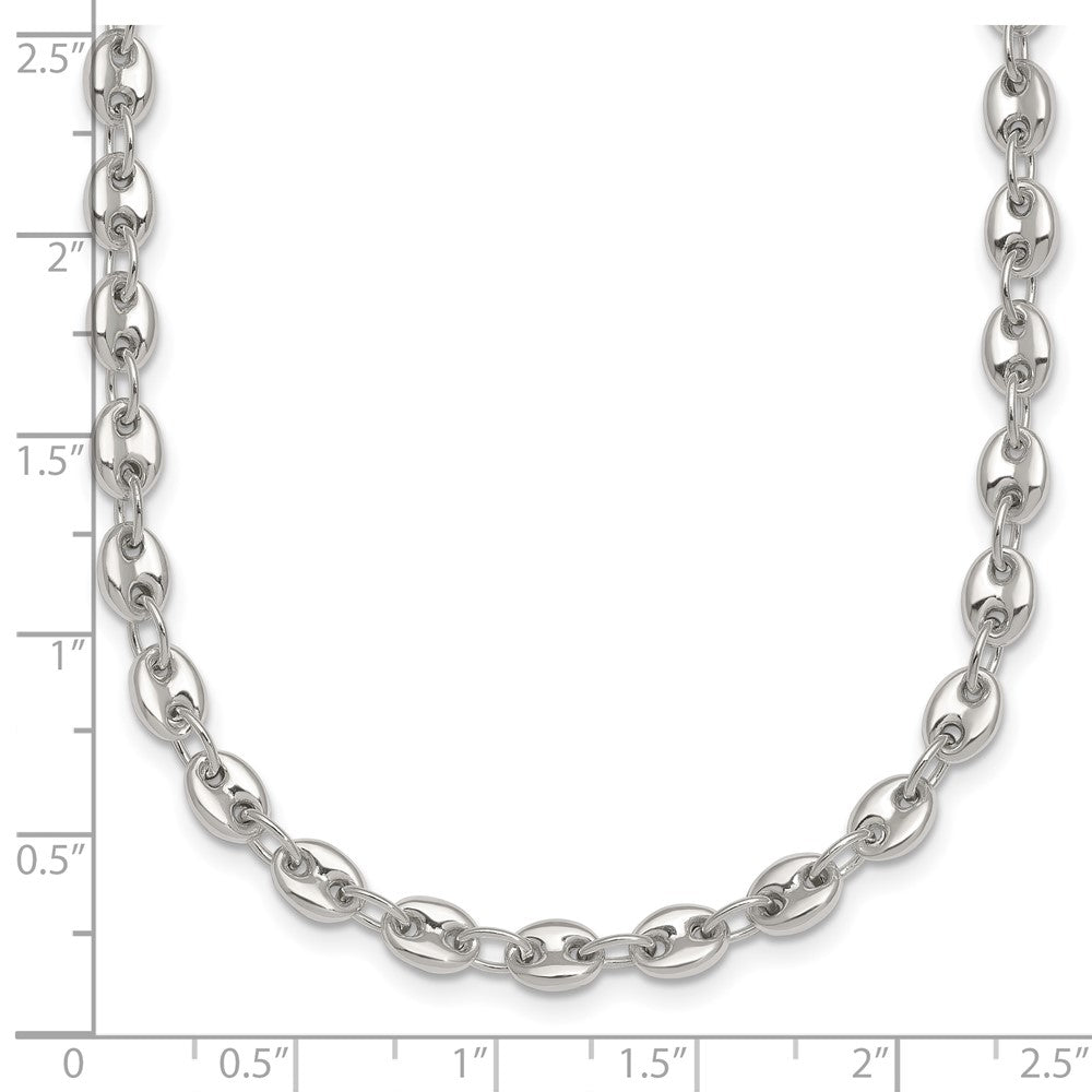 Sterling Silver Polished 4.8mm Puffed Mariner Anchor Link Bracelet