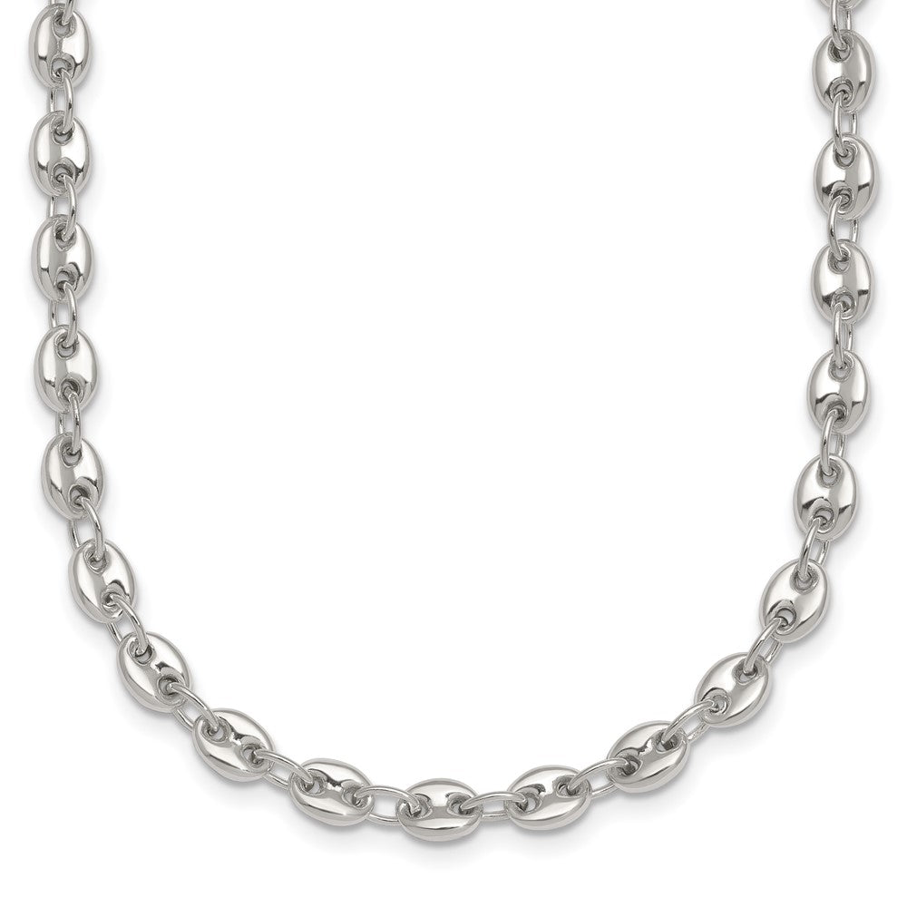 Sterling Silver Polished 4.8mm Puffed Mariner Anchor Link Bracelet
