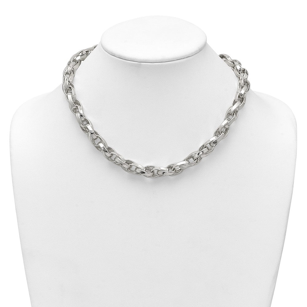 Sterling Silver Polished Double Twist Link Bracelet