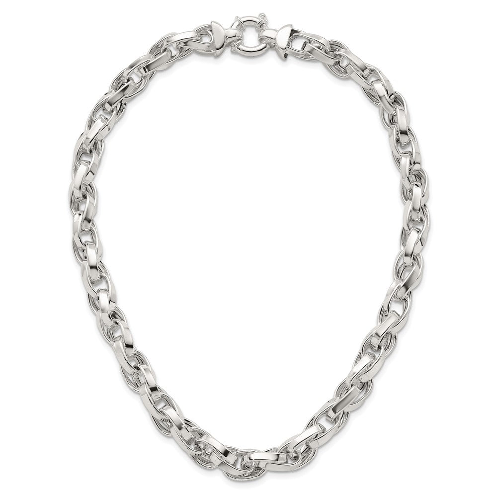 Sterling Silver Polished Double Twist Link Bracelet