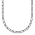 Sterling Silver Rhodium-plated Twisted Link w/ Ext Bracelet