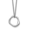 Sterling Silver Rhodium-plated Polished 7 w/ ext Abstract 2-Strand Brace