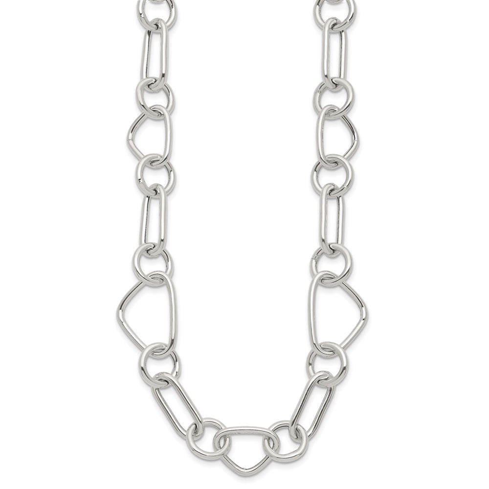 Sterling Silver Polished w/ Ext Fancy Link Bracelet