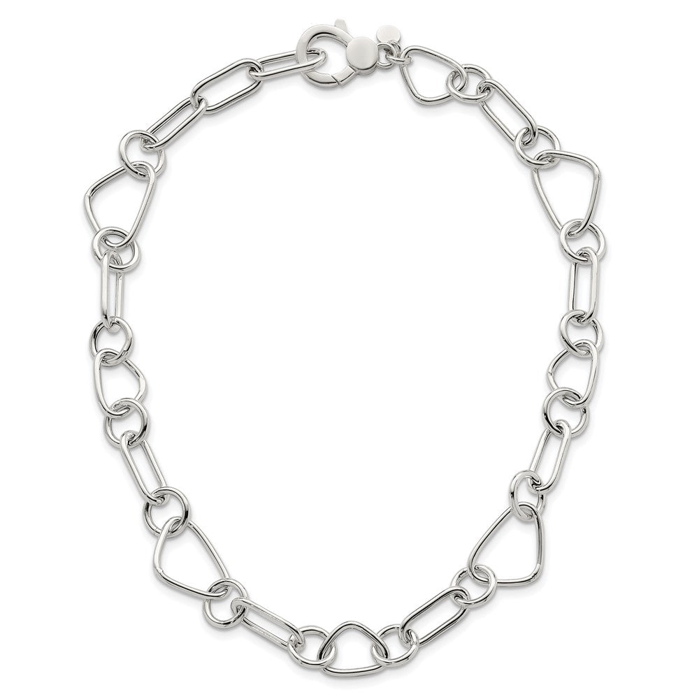 Sterling Silver Polished w/ Ext Fancy Link Bracelet