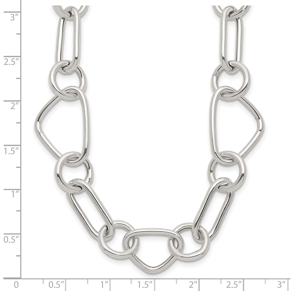 Sterling Silver Polished w/ Ext Fancy Link Bracelet