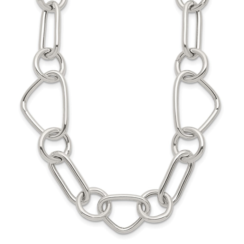 Sterling Silver Polished w/ Ext Fancy Link Bracelet