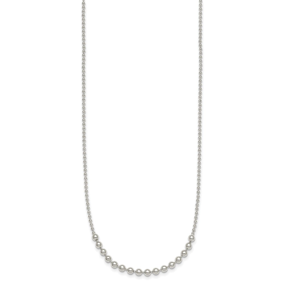 Sterling Silver Polished Beaded Bracelet