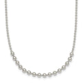 Sterling Silver Polished Beaded Bracelet