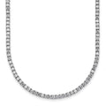Sterling Silver Rhodium-plated CZ Tennis Necklace