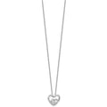 Sterling Silver Rhodium-plated CZ Hearts 16in w/2in Ext Necklace