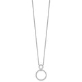 Sterling Silver Rhodium-plated Polished CZ Circles 17.75in Necklace