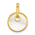 Sterling Silver Gold-plated Mother of Pearl Drop Pendant