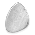 Sterling Silver Rhodium-plated Scratch-finish Fancy Chain Slide Pendant