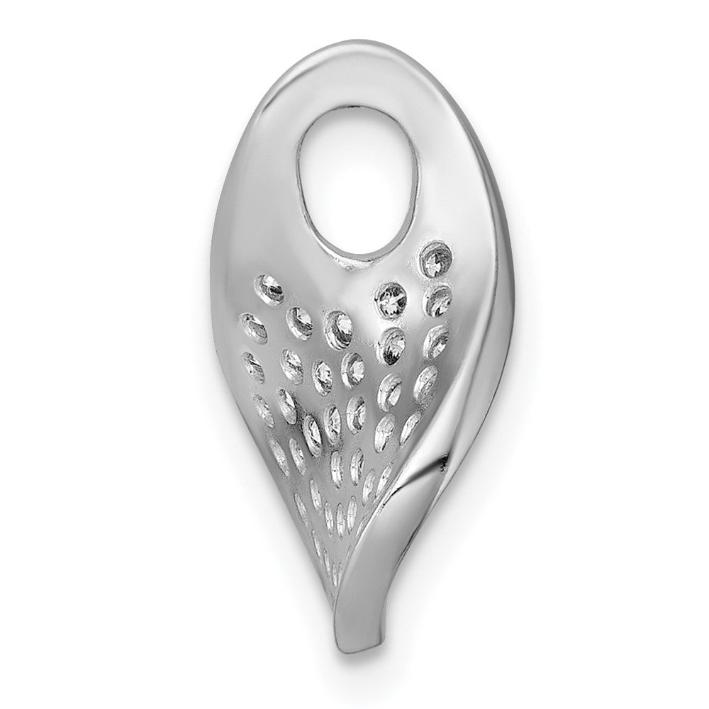 Sterling Silver Rhodium-plated Polished CZ Pendant