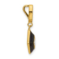 Sterling Silver Gold-plated CZ Enamel Pendant
