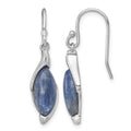 Sterling Silver RH-plated Polished Fancy Kyanite Dangle Earrings