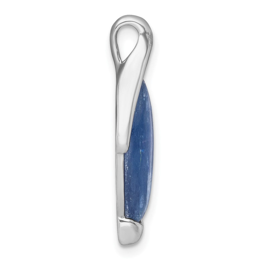 Sterling Silver RH-plated Polished Fancy Kyanite Chain Slide Pendant