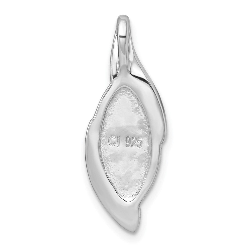 Sterling Silver RH-plated Polished Fancy Kyanite Chain Slide Pendant