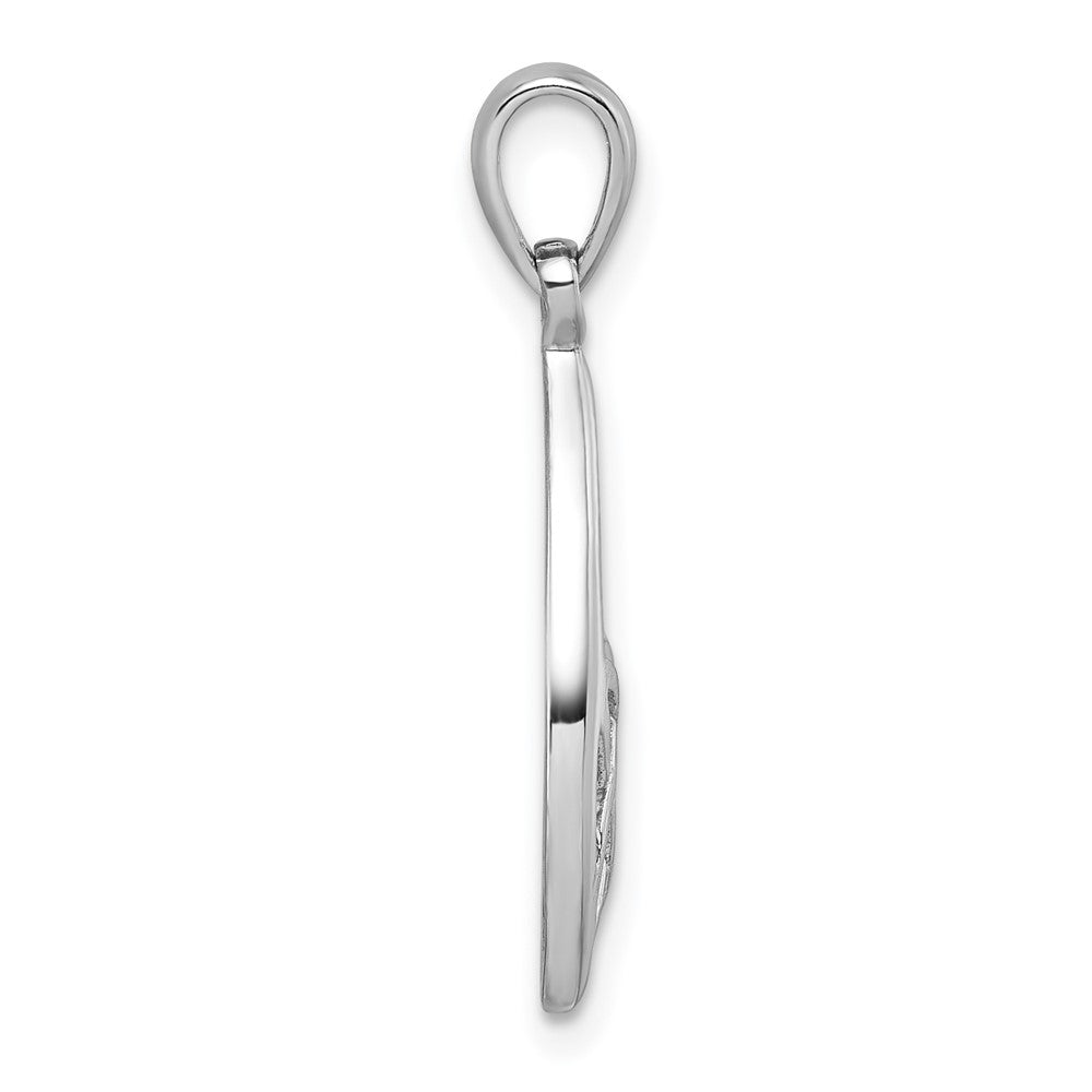 Sterling Silver Rhodium-plated Polished Fancy Pendant