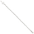 Sterling Silver Polished Bead Rosary 7.5 inch Bracelet