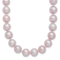 Sterling Silver Rh-plated 9-10mm Purple FW Cultured Pearl Necklace
