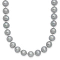 Sterling Silver Rhodium 7-8mm Grey FWC Pearl Necklace