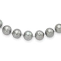 Sterling Silver Rhodium 8-9mm Grey FWC Pearl Necklace