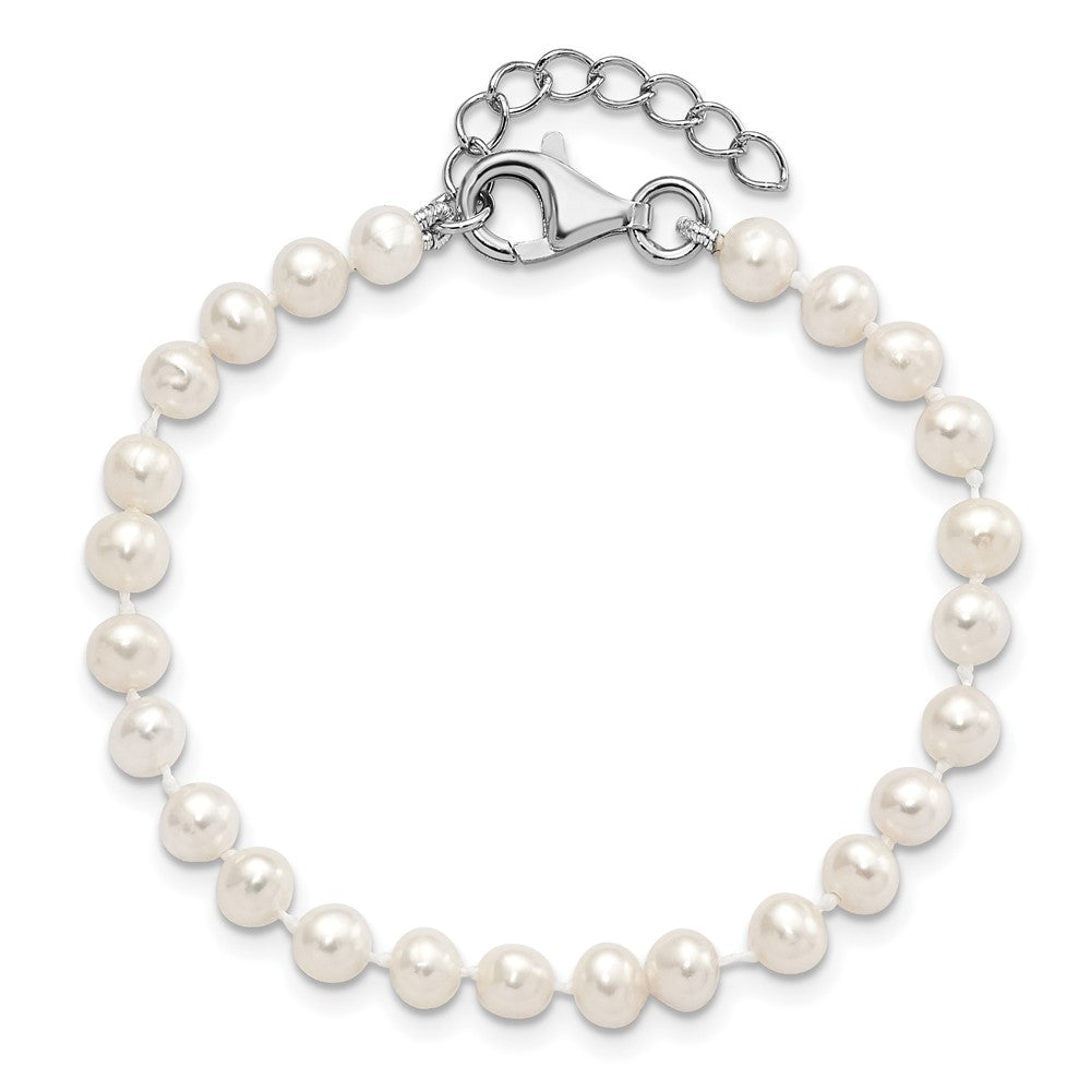 SS RH-pltd 4-5mm FWC Pearl 14in Necklace 5in Bracelet & Earring Set