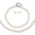 Sterling Silver RH 6-7mm FWC Pearl 18/2 Necklace 7/1 Brace/Earring Set