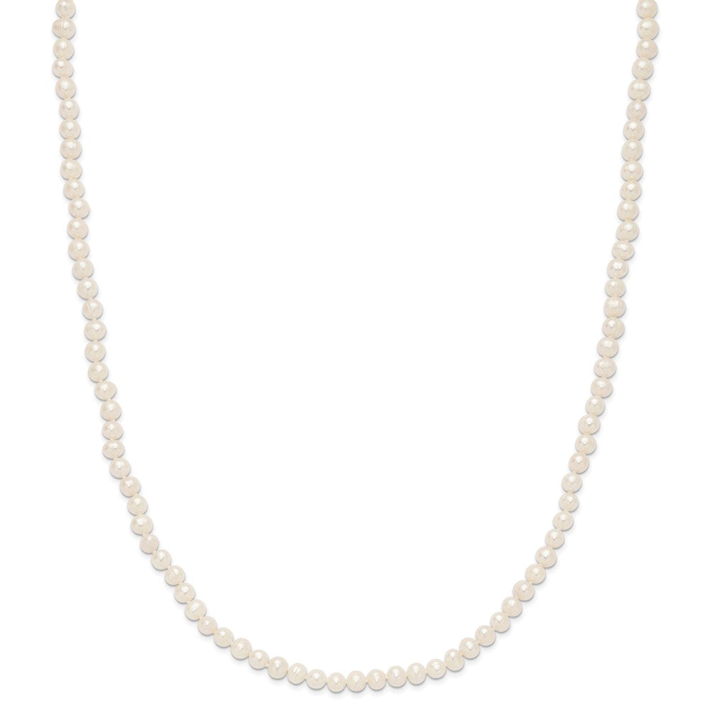 6-7mm White Semi-round Freshwater Cultured Pearl Endless Necklace