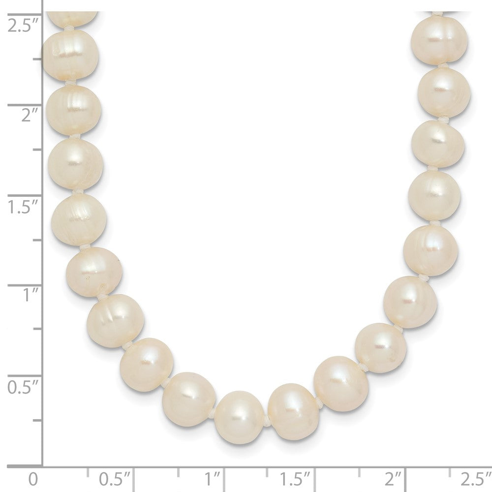 6-7mm White Semi-round Freshwater Cultured Pearl Endless Necklace