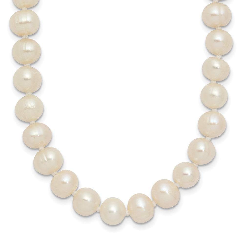 6-7mm White Semi-round Freshwater Cultured Pearl Endless Necklace